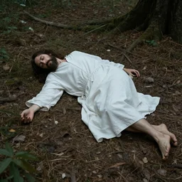 drunken jesus sleeps on the ground
