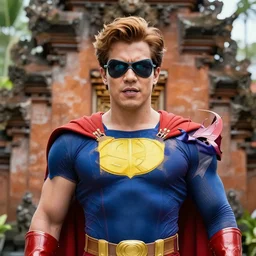 marvel super hero in the style of Bali, perfect faces