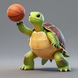 a turtle playing basketball, concept art, digital art, highly detailed