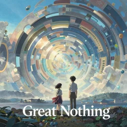 Great Nothing, by Makoto Shinkai and Thomas Kinkade, abstract and philosophy matte painting, trending on cgsociety and unreal engine，light effect，highly detailed，super wide angle，