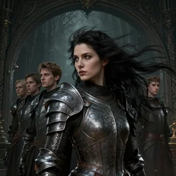 rhythm of the wind, beauty portrait, lineage revolution 2. gothic arc, armor, detailed hair, intricate environment, fantasy art by greg rutkowski, peter mohrbacher, ross tran, craig mullins, thomas kinkade. unreal engine 5 highly rendered, blender, octane, ray tracing. sharp focus, post processing