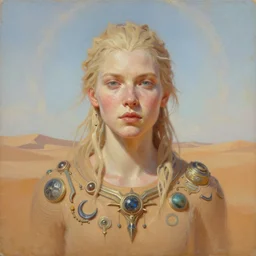 portrait oil painting, perfect expression, subconscious connects, purified consciousness, wednesday standley, dune, fantasy character portrait, ultra realistic, wide angle, intricate details, mass effect, artifacts, luminous skies, portrait oil painting, perfect expression, subconscious connects, purified consciousness, wednesday standley, dune, fantasy character portrait, ultra realistic, wide angle, intricate details, mass