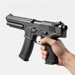 A gun holding a gun, hyperdetailed, artstation, cgsociety, 8k