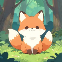 foxy kitty in forest, try colors, makoto sinkai