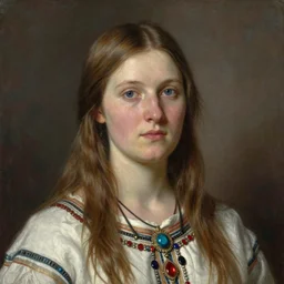 portrait of a white - skinned tribeswoman, by nikolay makovsky.