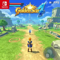 a game screenshot of the new golden sun 4 on nintendo switch, open world, 4 k 6 0 fps