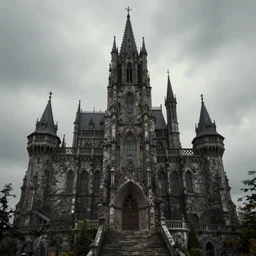 gothic castle, realistic, 8 k, detailed, v - ray, octane render
