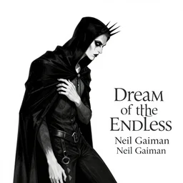 Dream of the Endless by Neil Gaiman, Morpheus, Sandman, Goth, black and white, pen and ink painting