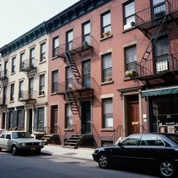 street of brooklin 1 9 8 9, hyper detailed, kodachrome photo