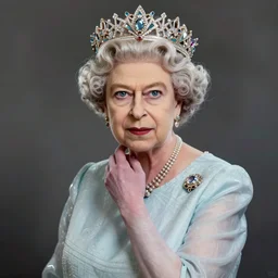 portrait of Queen Elizabeth II, futuristic and ethereal, expressive pose, art-deco, highly detailed, digital painting, artstation, concept art, smooth, sharp focus, by Jean Auguste Dominique Ingres