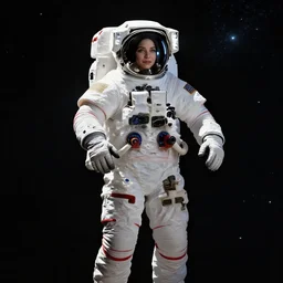 digital art, astronaut in deep space, full body