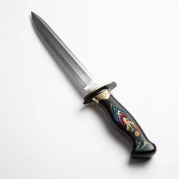 embroidered cutlass, professional product shot, isolated on a pure white background, centered, entire object in frame, sharp focus, soft studio lighting