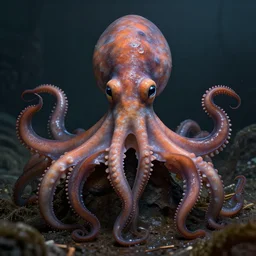 extremely hyperrealistic dslr still of anthropomorphous cephalopod, stunning 8 k octane comprehensive 3 d render, inspired by istvan sandorfi & greg rutkowski & unreal engine, perfect symmetry, dim volumetric cinematic lighting, extremely hyper - detailed, extremely lifelike attributes & lifelike texture, intricate attributes, masterpiece, artstation, stunning