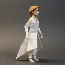 origami figure of emma watson!!!!! _ elegant ( ( ( dress ) ) ) _ very detailed