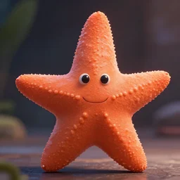very beautiful portrait of an extremely cute and adorable orange starfish, smooth, perfect face, fantasy, character design by mark ryden and pixar and hayao miyazaki, sharp focus, concept art, intricate detail, cinematic lighting, hyperrealistic, 8 k