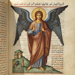 the sigil of attaining the knowledge and conversation of the holy guardian angel by abramelin, ancient arabic manuscript illustration