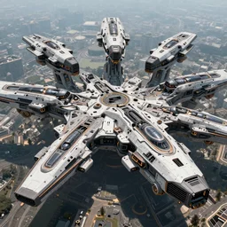 [six giant futuristic scifi-bombers], hypermaximalistic, high details, cinematic, 8k resolution, beautiful detailed, insanely intricate details, artstation trending, octane render, unreal engine