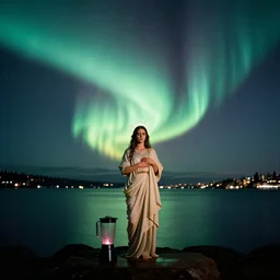 beautiful aurora over seattle long exposure film virgin mary blender