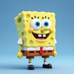 spongebob, 3 d, blender, by beeple,