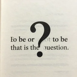 to be or not to be that is the question