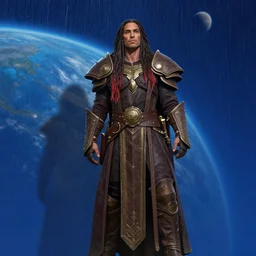 ( ( ( ( ( hyperrealist distant portrait of jaina proudmoore on a blue planet where it rains colors. ) ) ) ) ) by donato giancola, fantasy, photorealistic, octane render, unreal engine, dynamic lighting, trending on artstation, poster, volumetric lighting, very detailed faces, 4 k, award winning