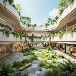 overgrown mall 3 d render