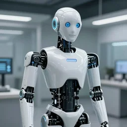the first artificially intelligent robot to assimilate into human society, press photo