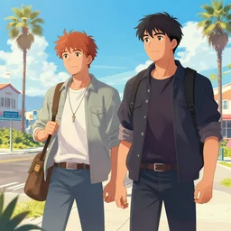 huntington beach, california, sharp focus, illustration, by jordan grimmer and greg rutkowski, trending artstation, pixiv, digital art