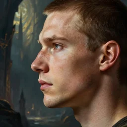 dungeons and dragons acererak character closeup side profile portrait, dramatic light, epic background, 2 0 0 mm focal length, painted by stanley lau, painted by greg rutkowski, painted by stanley artgerm, high detail, real life skin, freckles, 8 k, stunning detail, works by artgerm, greg rutkowski and alphonse mucha, unreal engine 5, 4 k uhd, digital art, trending on artstation