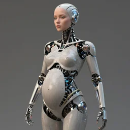 pregnant female humanoid cyborg consisting of human parts and robot parts, 8 k, highly detailed, realistic, refined, bautiful, fine art photography, hyper realistic, in the style of greg rutkowski, by artgerm, by gustave dore, by marco turini, photorealistic, elegant, sharp focus, majestic, award winning picture, intricate, artstation,