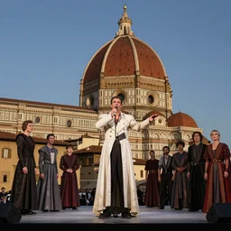 photo of a performance of the famous opera'star wars'in florence, italy