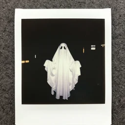 polaroid of a ghost at ghost convention