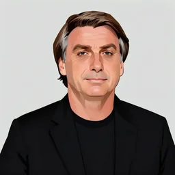 Jair Bolsonaro portrait in Disco Elysium, Disco Elysium style, simple, concept art