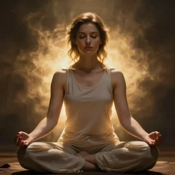 face of a meditator, in deep meditation