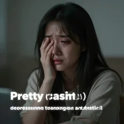 “a pretty girl crying, realism, depression, trending on artstation”
