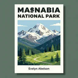a tourism poster of marijuana mountain national park in oregon, by evelyn abelson, featured on dribble, regionalism, digital illustration, wallpaper, poster art