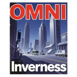 1979 OMNI Magazine Cover of Inverness. in cyberpunk style by Vincent Di Fate