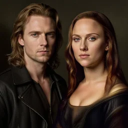 portrait of natalie portman and scarlet johansson in star war movie by albrecht durer, jean delville, jan van by, da vinci, craig mullins, in the style of alphonse mucha