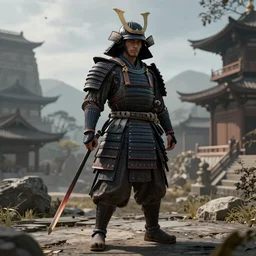 samurai, Gamma, Full-HD, volumetric Light, Global Illumination