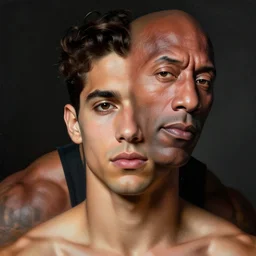 anthony padilla from smosh face merged with dwayne the rock johnson
