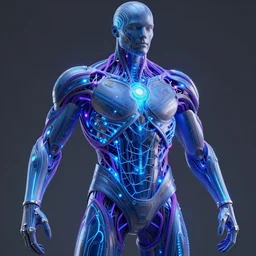 football, ornate and intricate, by greg rutkowski, by anton fadeev, by rhads, 4 k, cyber punk style, glowing blue veins, purple glowing wires