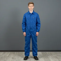 teenager wearing a boiler suit