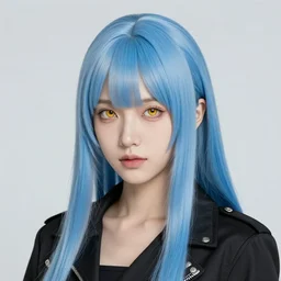 rimuru tempest in elden ring, sky blue straight hair, long bangs, with amber eyes, gold eyes, wearing a black jacket, high collar, ultra detailed, concept art, award winning photography, digital painting, cinematic, wlop artstation, closeup, pixiv, evil, yoshitaka amano, andy warhol, ilya kuvshinov,