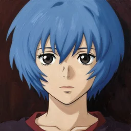 portrait of rei ayanami, finely detailed features, perfect art, gapmoe yandere grimdark, trending on pixiv fanbox, painted by makoto shinkai takashi takeuchi studio ghibli, akihiko yoshida, trending on artstation, oil on canvas, digital art