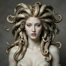 portrait of medusa in the style of MidJourney
