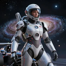 a representative of a high - tech race from another galaxy, highly detailed, realistic, sharp focus