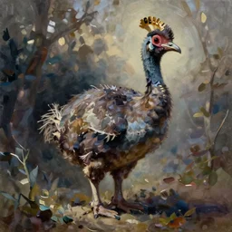 oil paint of a dodo