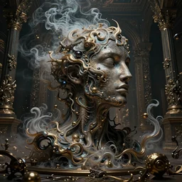 symbolism, chaos , consciousness, illusion , beautiful, organism, divine, static, fluid , breathe, void , abyss , cinematic lighting , cinematic mood, very detailed, 8k, high resolution, photorealism, wide angle, cinematic atmosphere, elaborate, highly detailed, ornate, shiny, dramatic lighting, realistic,octane render, by Gustave Doré,