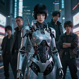 photo portrait of a japanese cyberpunk robot from cyber city oedo 8 0 8, future tokyo, film noir, high detail, intricate detail, cinematic lighting, ghost in the shell, night, by sachin teng and sergey kolesov and ruan jia and heng z and wlop. beautiful, scifi, fantasy, hyper detailed, octane render, artstation