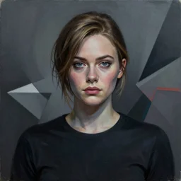 Elle Fanning as Solid Snake picture by Sachin Teng, asymmetrical, dark vibes, Realistic Painting , Organic painting, Matte Painting, geometric shapes, hard edges, graffiti, street art:2 by Sachin Teng:4